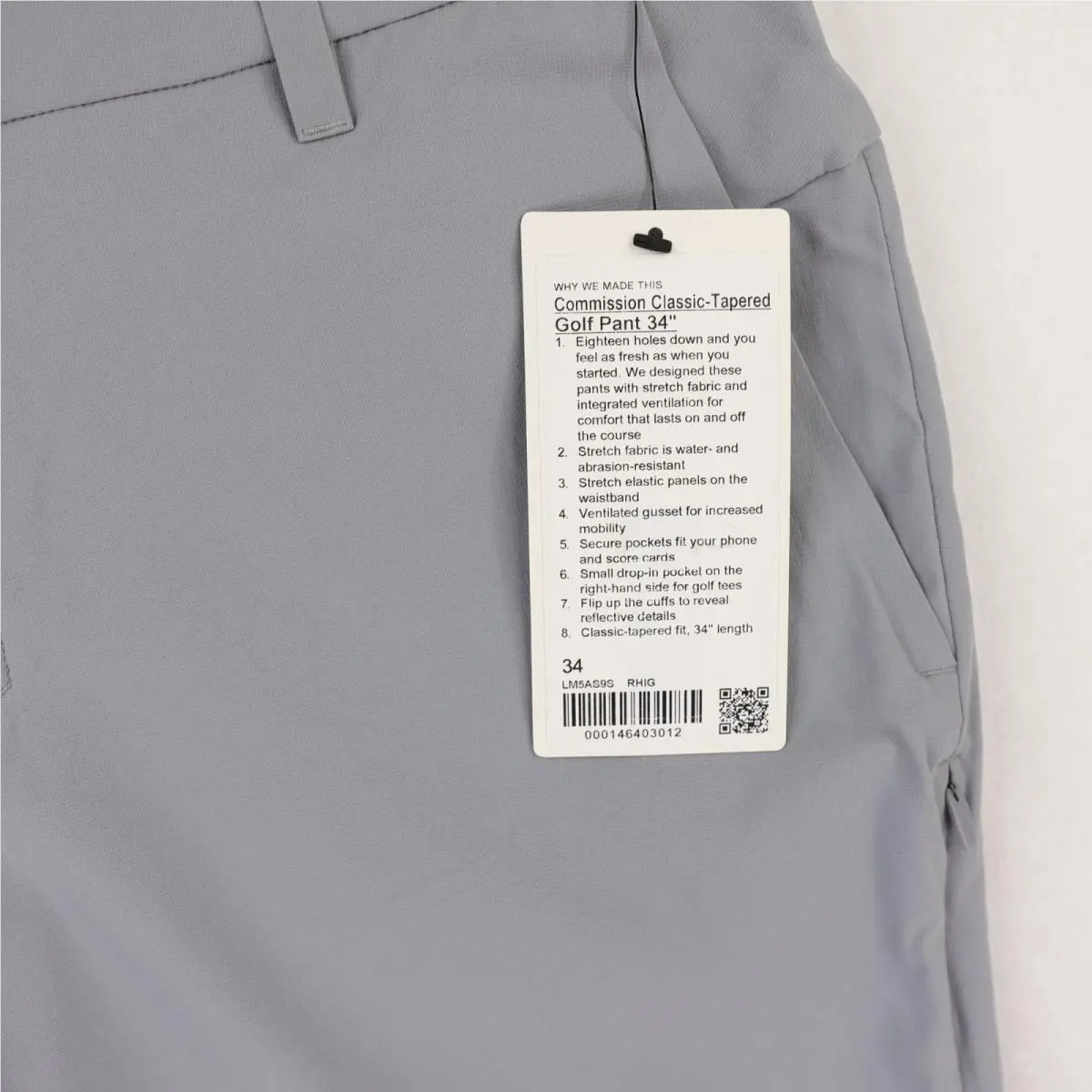 Lululemon clothing - Lululemon Commission Golf Pants - Commission Golf Pants - M5AS9S - Gray 3