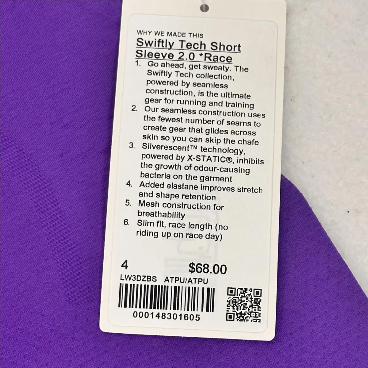 Lululemon clothing - Lululemon Swiftly - Swiftly - Purple 2