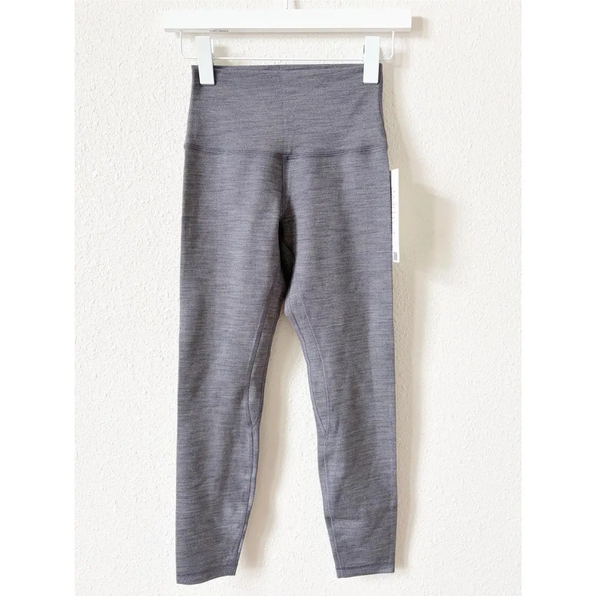 Lululemon Align HR Pant 25” Gray Jacquard Size 4 Athleisure Activewear Neutral