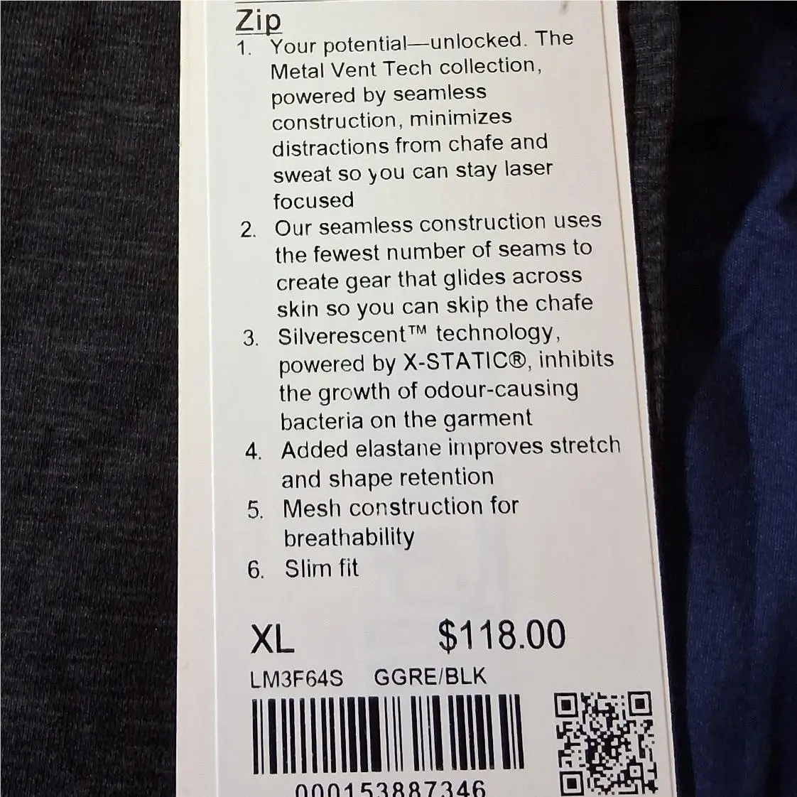 Lululemon clothing - Metal Vent Tech 1 - Metal Vent Tech - Gray 2