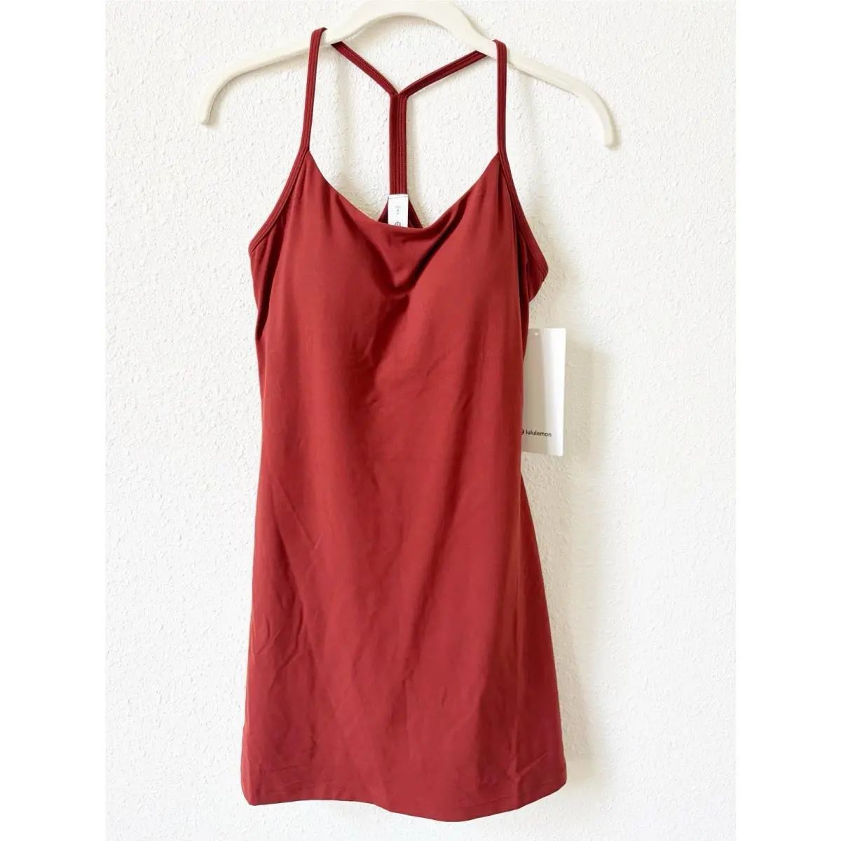 Lululemon Flow Y Dress B/c Cup Cranberry Charm Small Athleisure Sporty Tennis