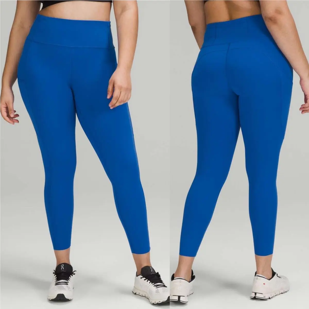 Lululemon High Rise Tight 25” Size 20 Nulux Blazer Blue Tone Running Gym Jogging