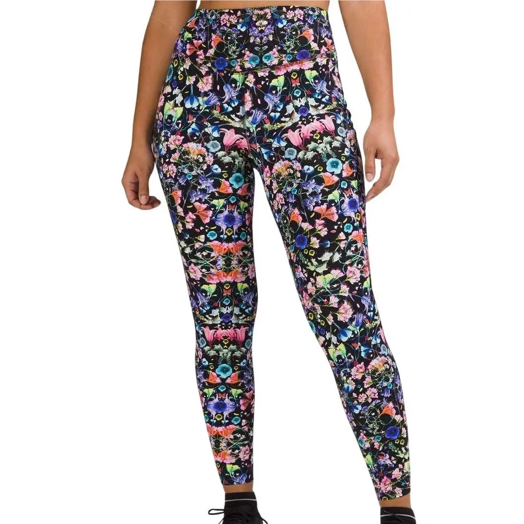 Lululemon Base Pace High Rise Tight 28 Inch Brushed Nulux Size 2 Floral