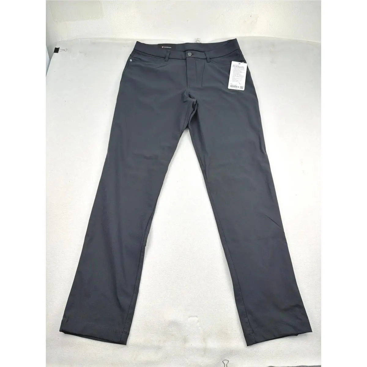 Lululemon Abc Classic-fit 5-Pocket Pant 34L Obsidian Warpstreme Mens 33x34
