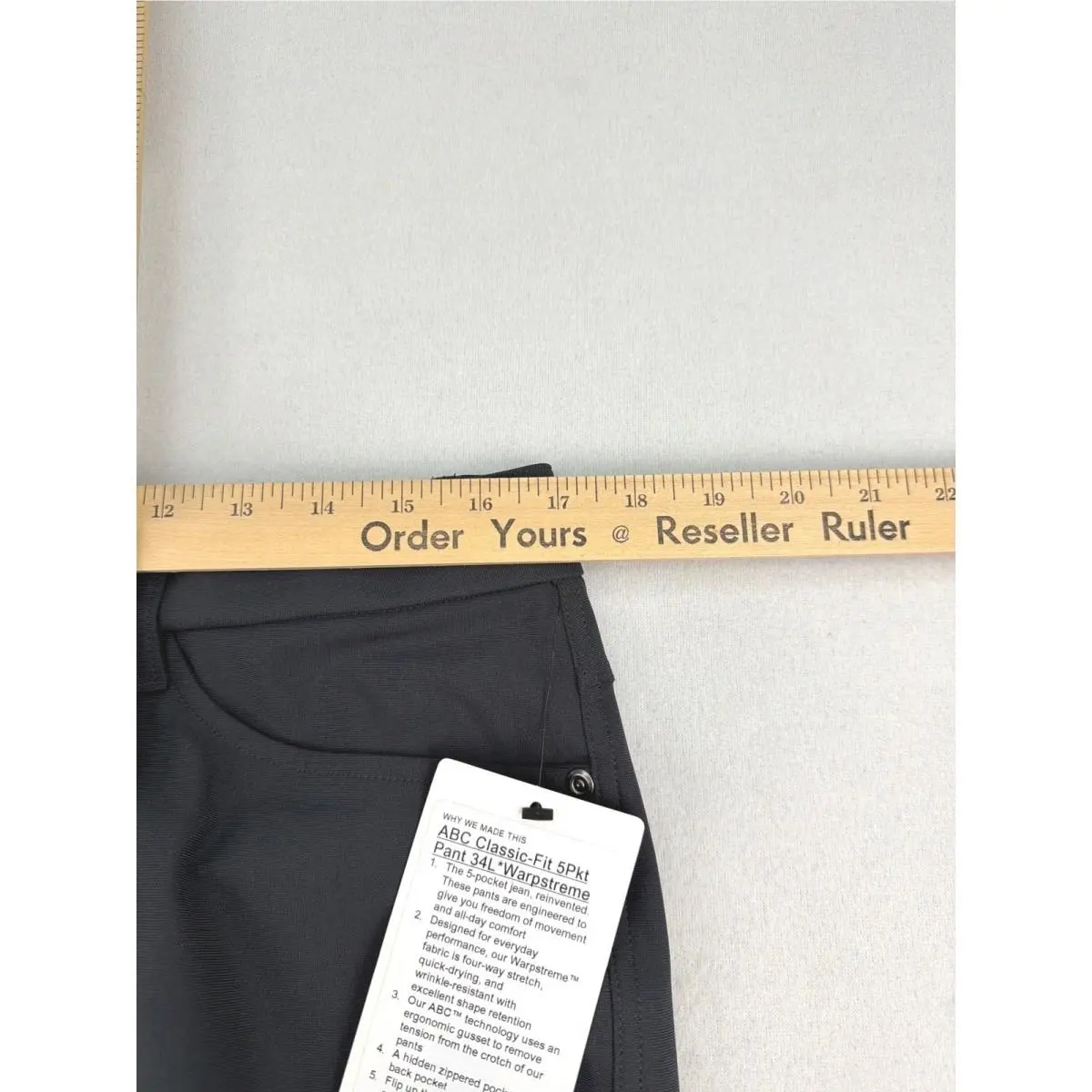 Lululemon clothing - ABC Classic-Fit 5-Pocket Pant 34L Warpstreme - Gray 3
