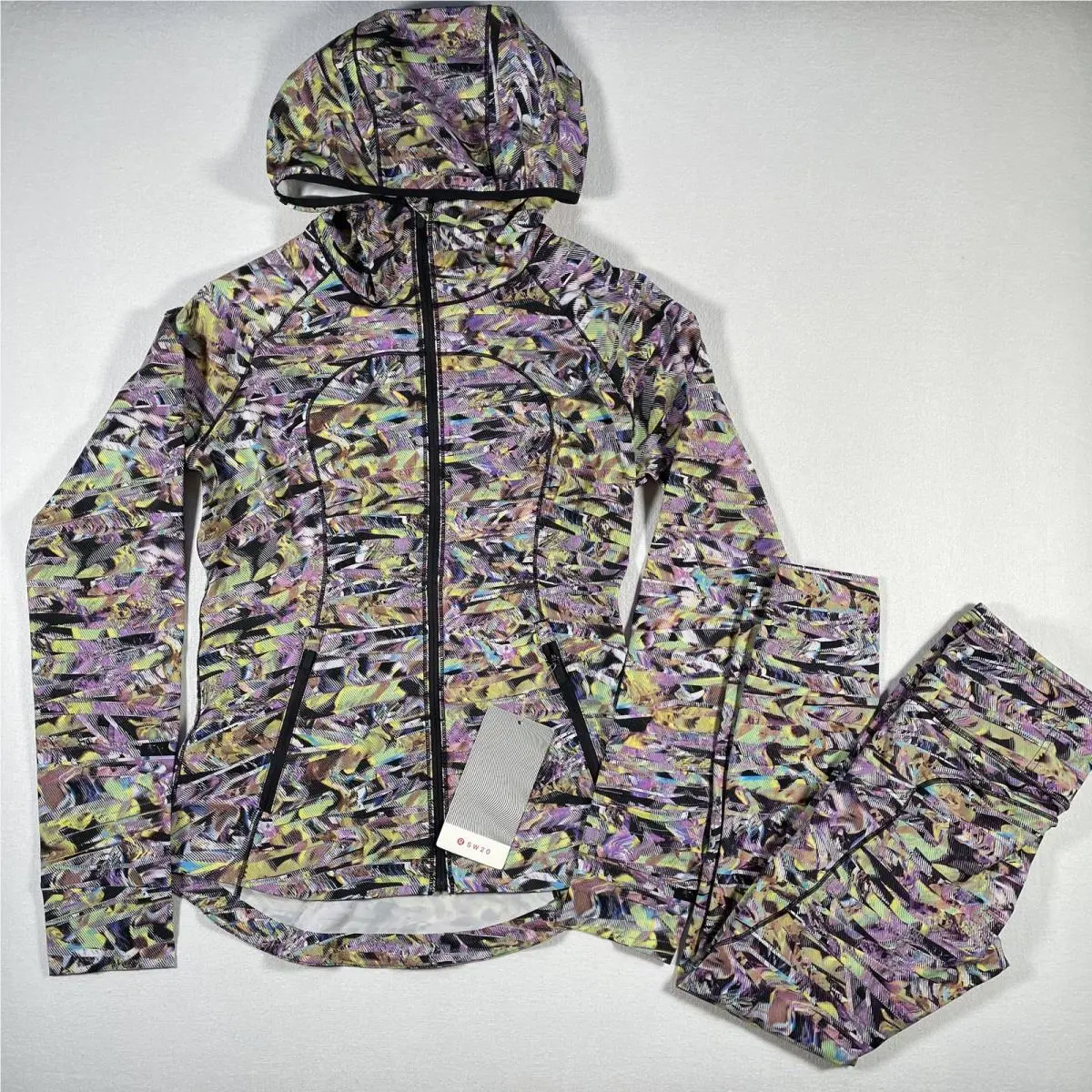 Lululemon Mist Over Windbreaker Jacket Pants Set Womens 6 SW20 2 Piece Seawheeze