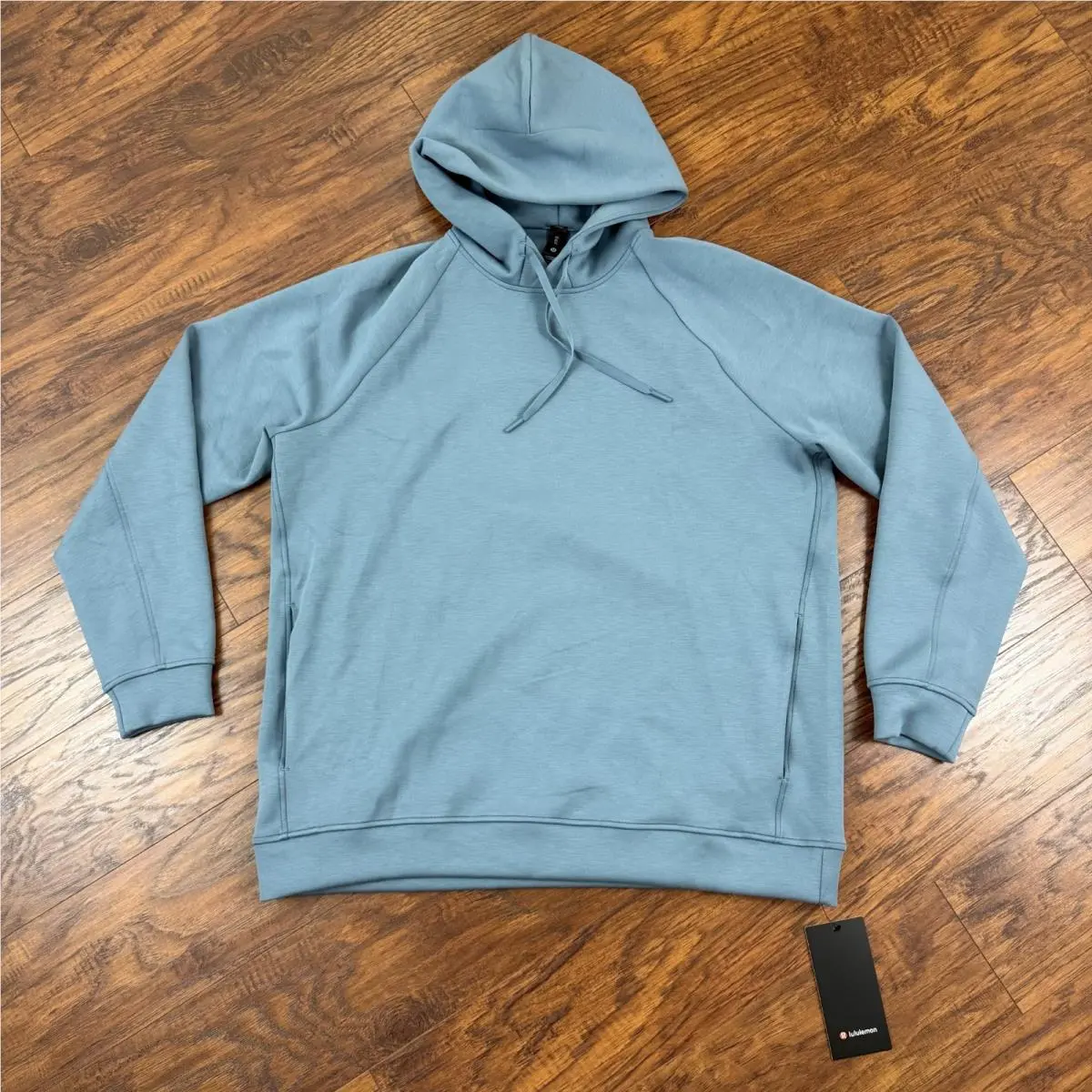 Lululemon Hoodie Mens XL Steel Blue Smooth Spacer Pullover Pockets Stretch