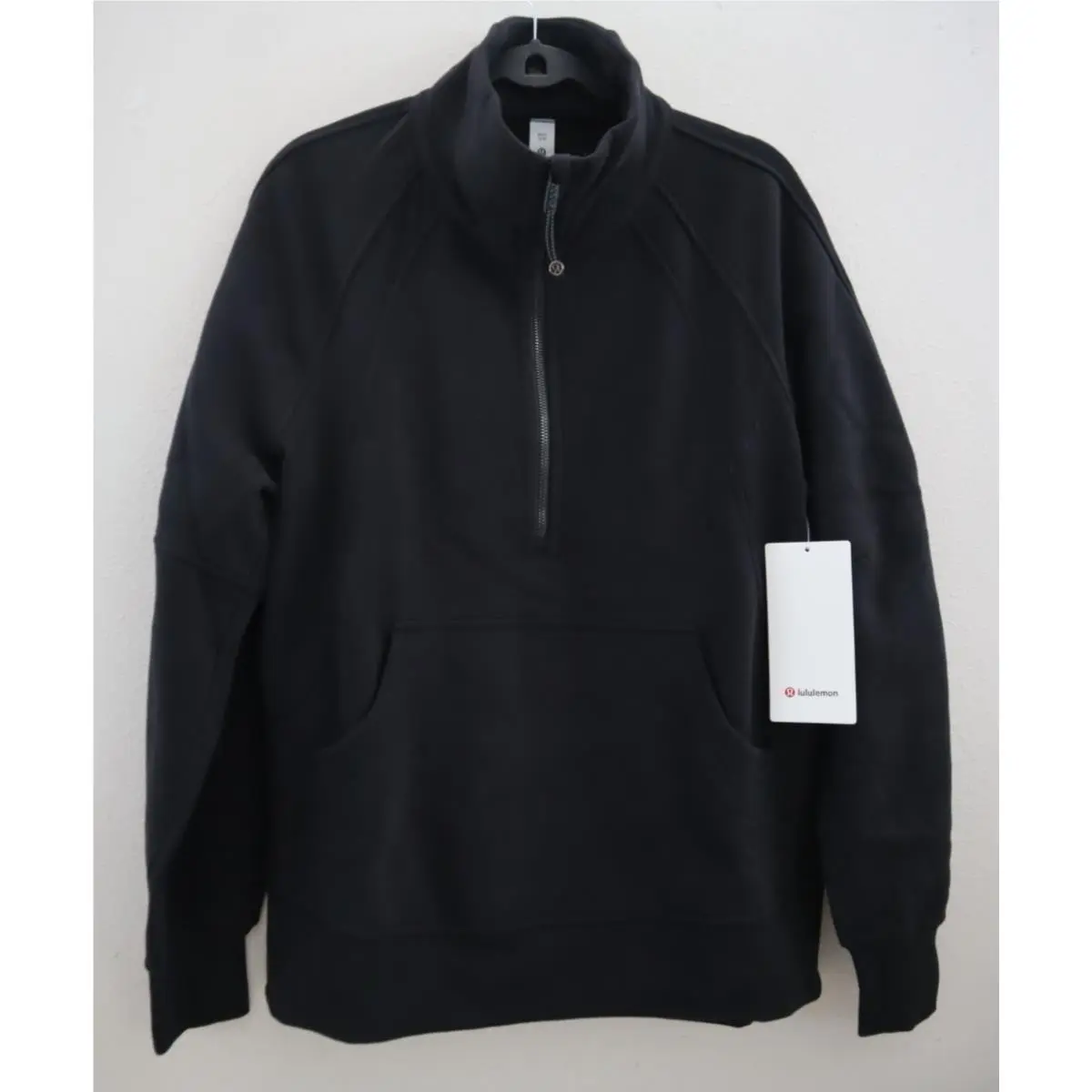Lululemon LW3HTBS Women`s Sz Xs/s Black Scuba Oversized Funnel Neck 1/2 Zip