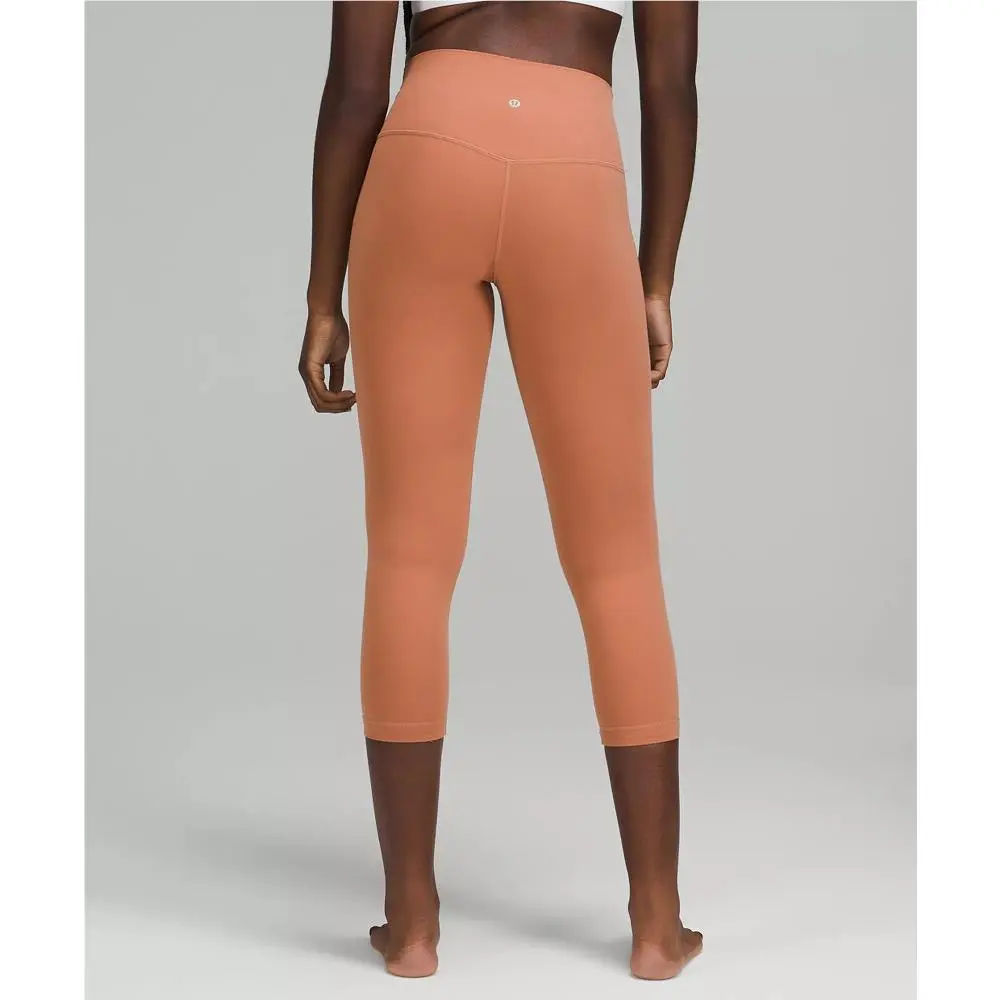 Lululemon Align High Rise 23 Cropped Tights Pants Pink Savannah Size 8