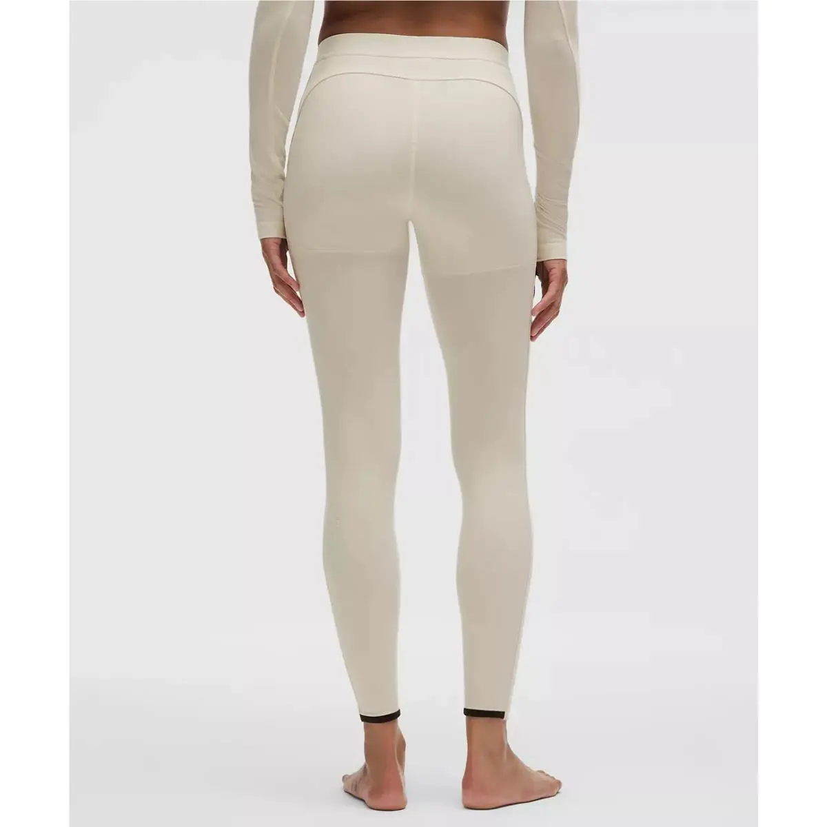 Lululemon clothing - Diamond-Texture Wool-Blend Crewneck Base Layer - Light Ivory/Black 4