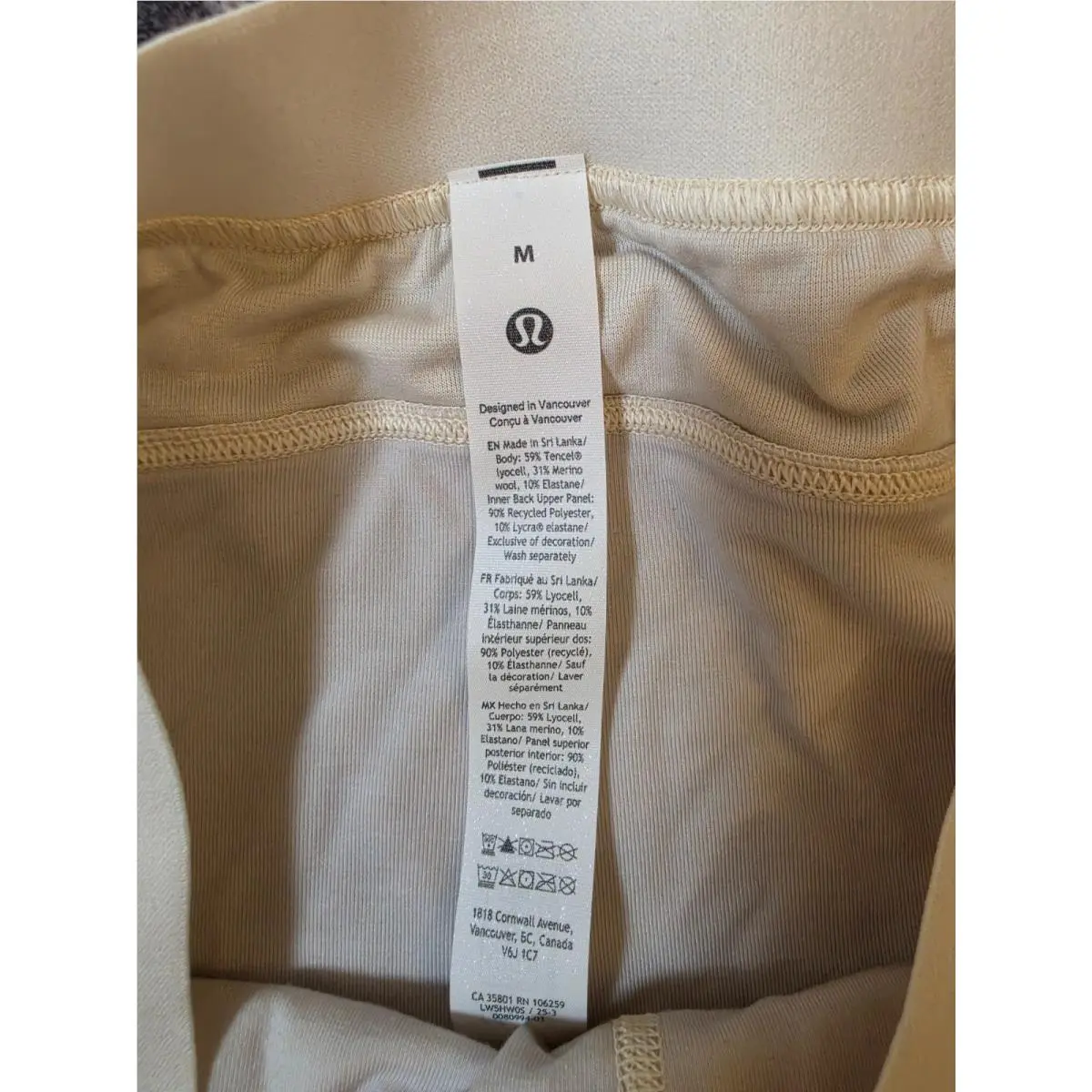 Lululemon clothing - Diamond-Texture Wool-Blend Crewneck Base Layer - Light Ivory/Black 11