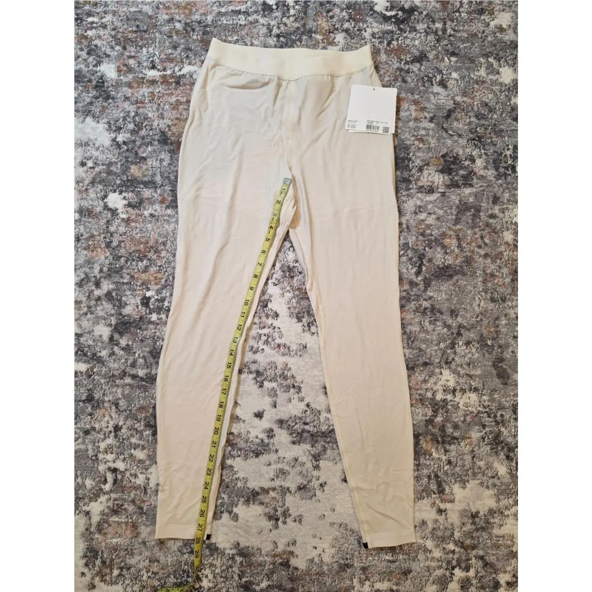 Lululemon clothing - Diamond-Texture Wool-Blend Crewneck Base Layer - Light Ivory/Black 13