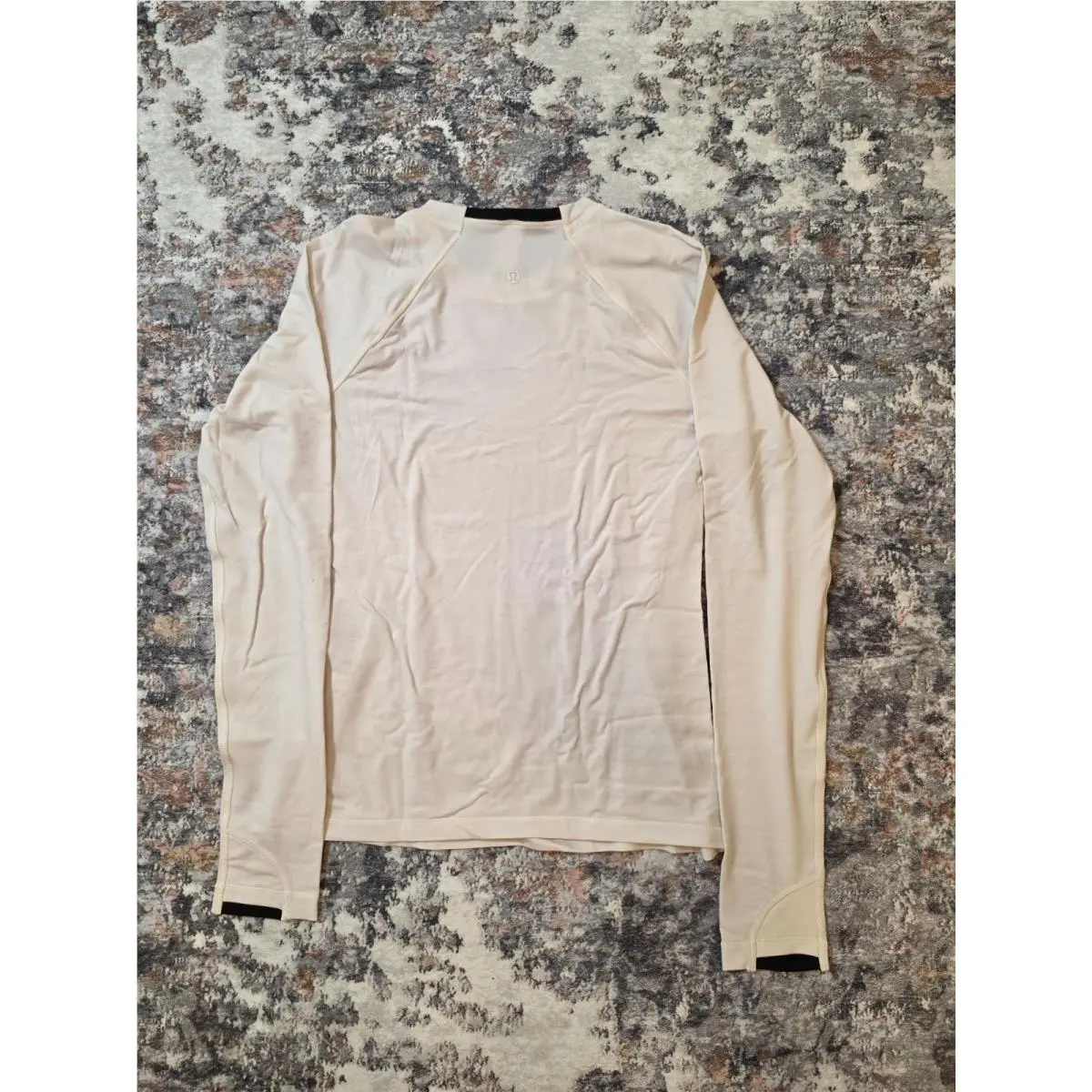 Lululemon clothing - Diamond-Texture Wool-Blend Crewneck Base Layer - Light Ivory/Black 7