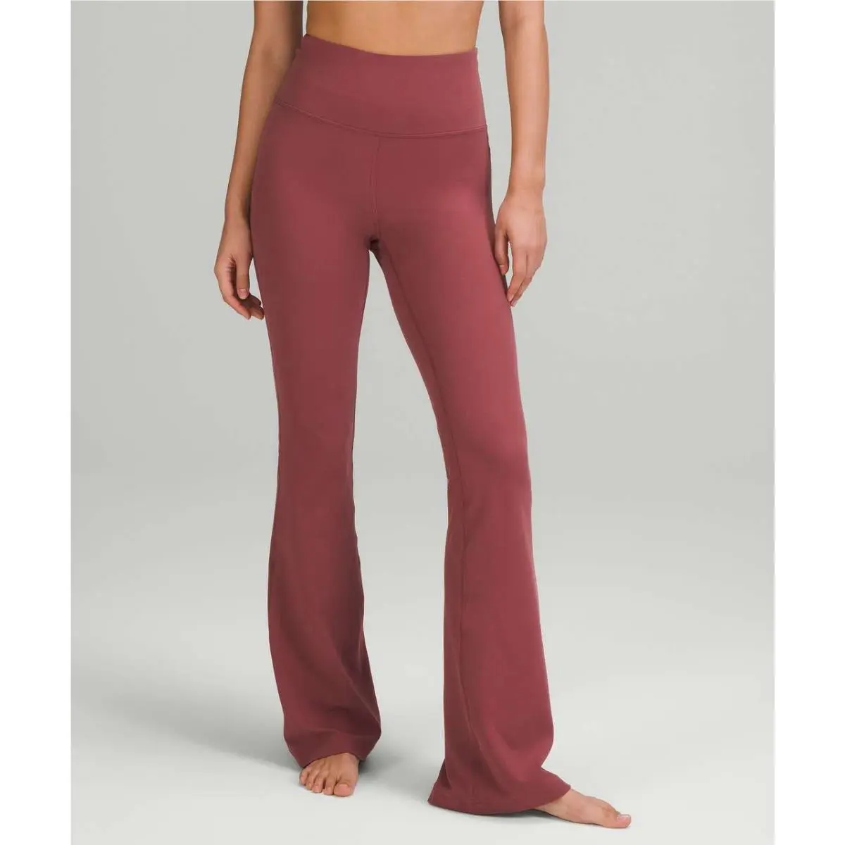 Lululemon Groove Super-high-rise Flared Pant Nulu Smoky Red Size 10