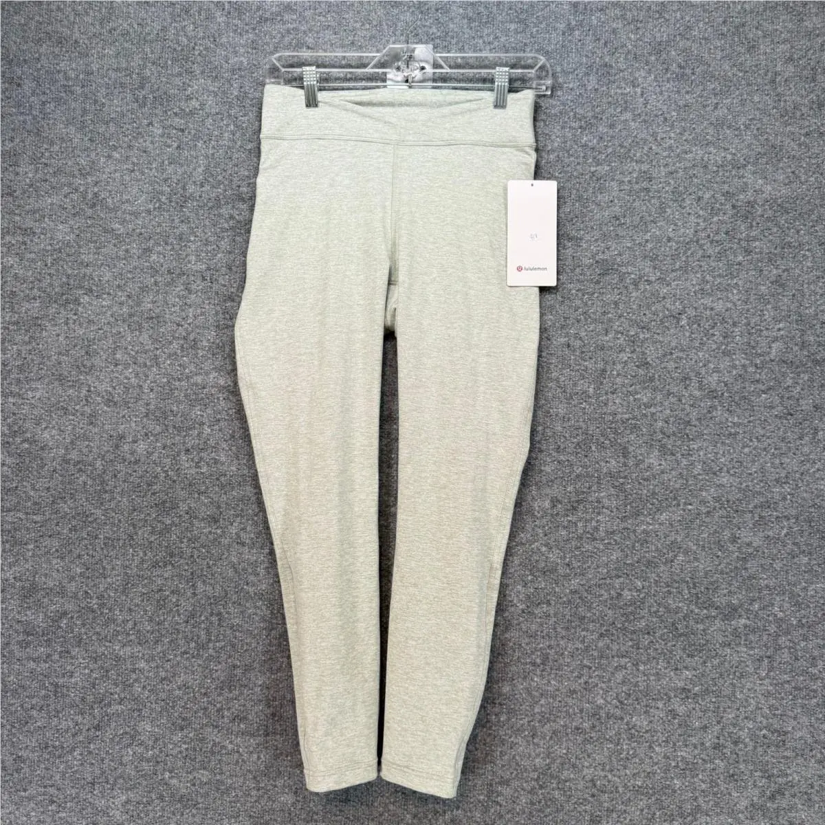 Lululemon Softy Suedey Tight Women 8 Green Crossover Waist Yoga Leggings 25