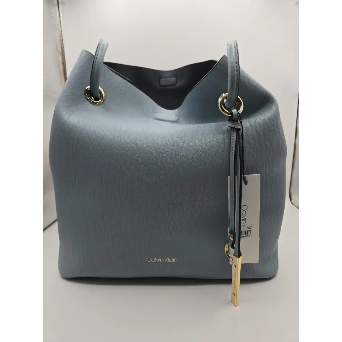 Calvin Klein Gabrianna Bucket Satchel with Bag Charm/shoulder Bag