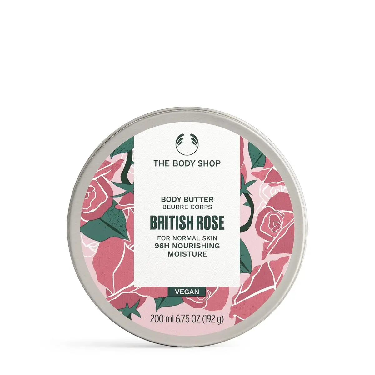 The Body Shop British Rose Body Butter 200ml 96-Hour Moisture Non-greasy