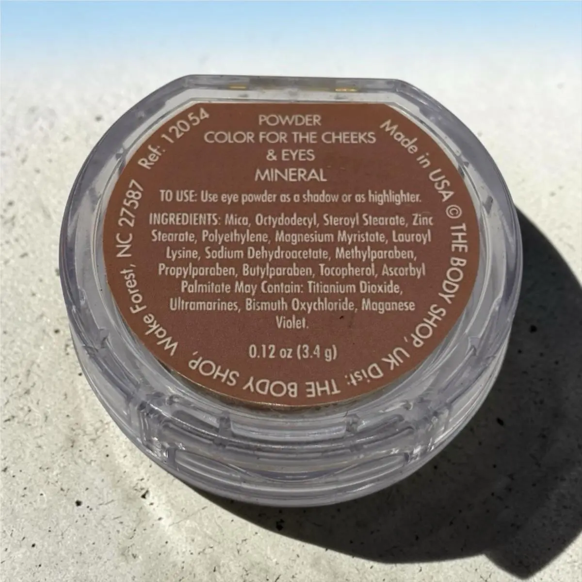 The Body Shop Powder Color For Cheeks Eyes in The Shade Mineral - 0.12oz /3.4g
