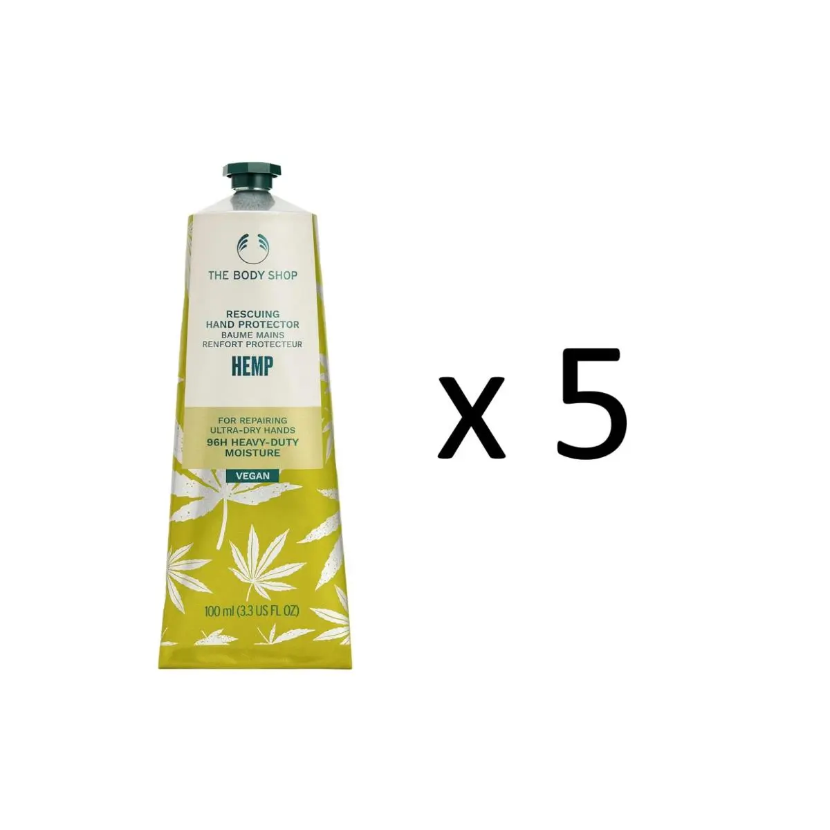 The Body Shop Hemp Hand Protector 100ml x5 Pack Dry Skin Moisturizer Cream