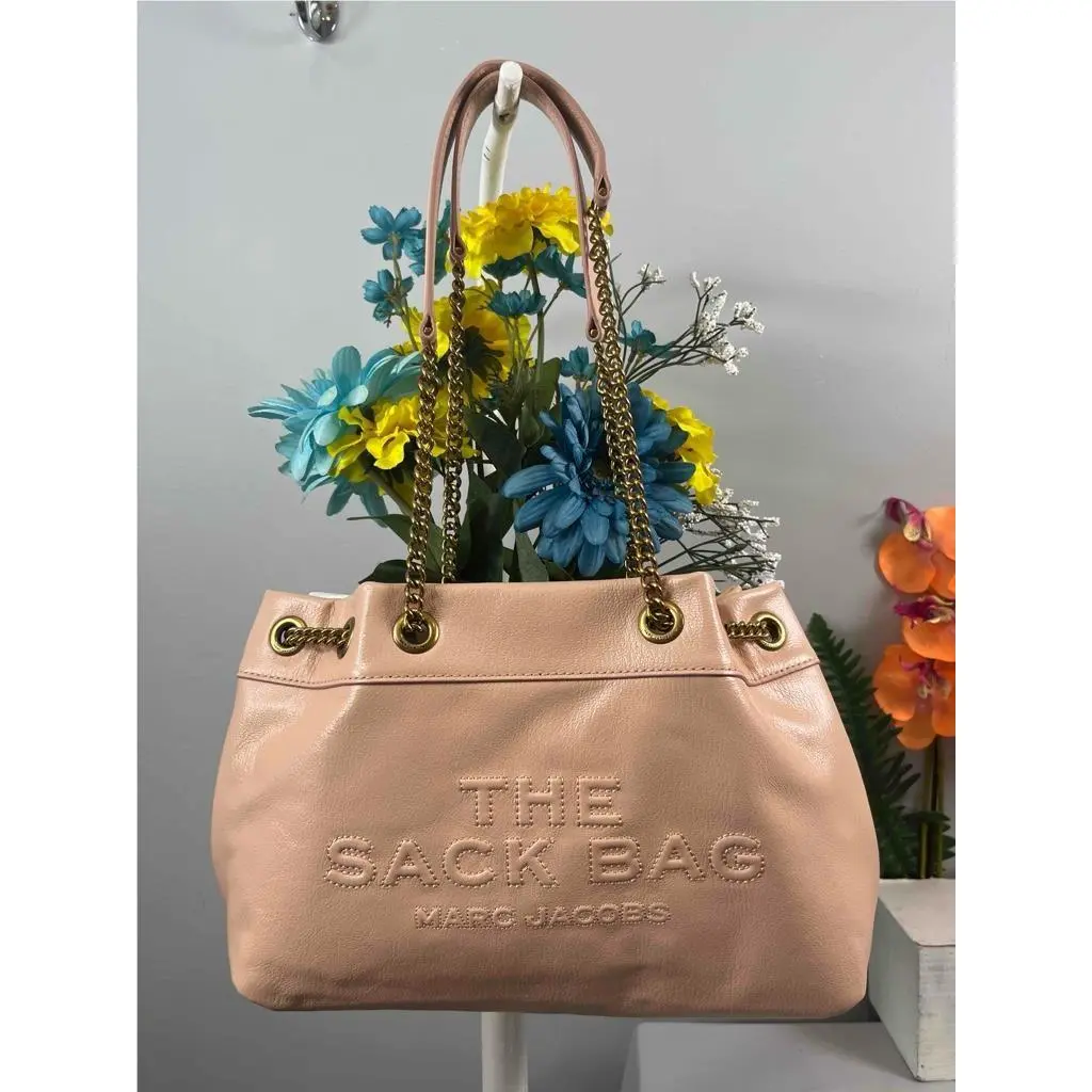 Marc Jacobs The Sack Bag Chain Strap in Rose Pink Leather