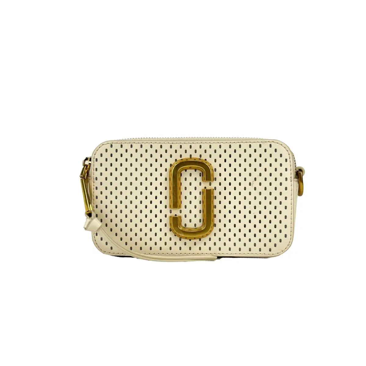 Marc Jacobs Marc Jacobs The Snapshot Perforated Crossbody Bag - White