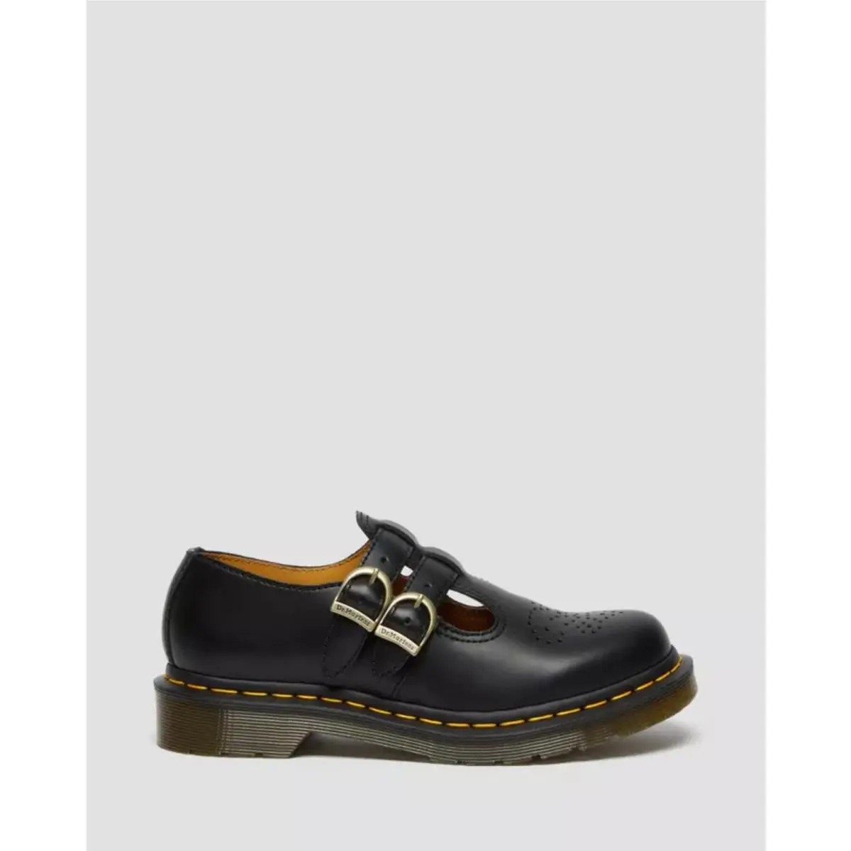 Womens Dr. Martens 8065 Smooth Leather Mary Jane Shoes 12916001 Black-size 8
