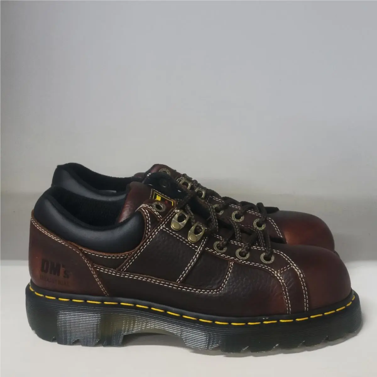 Dr. Martens Gunby Steel Toe Work Shoe Teak Mens Size 9M