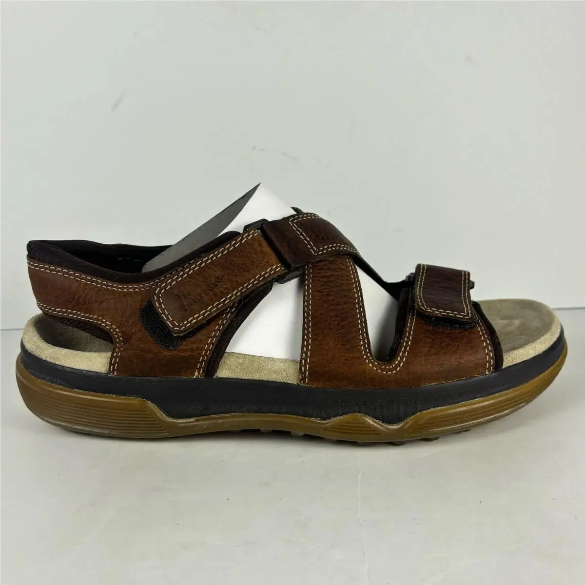 Vtg Y2K Dr Martens Brown Leather Strap Sandals Casual Boho Mens 12