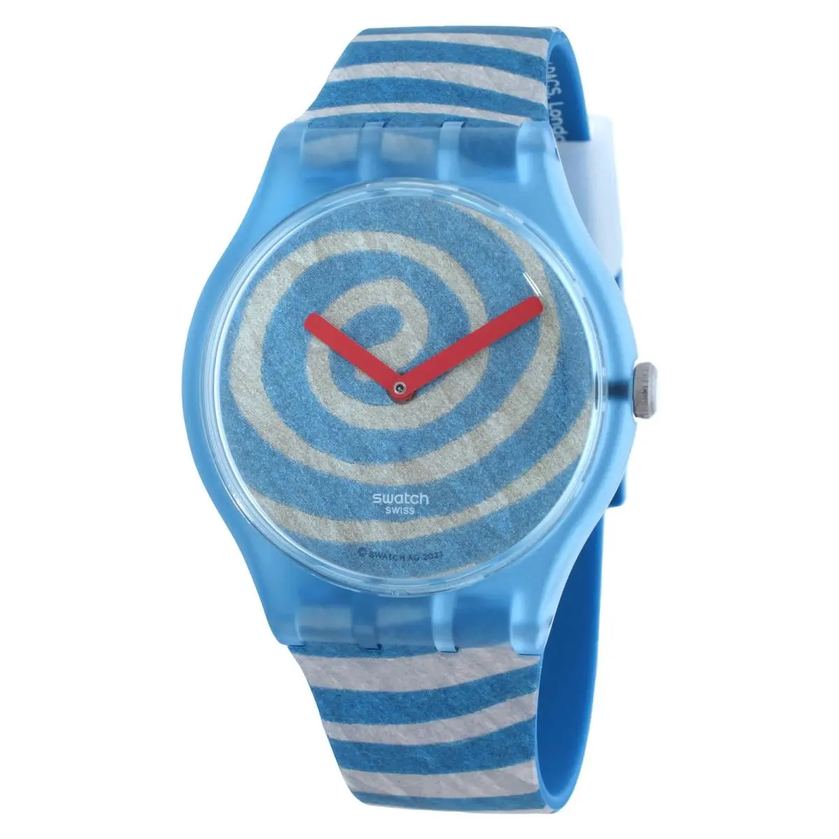 Bourgeois`s Spirals Quartz Blue Dial Watch SUOZ364 by Swatch