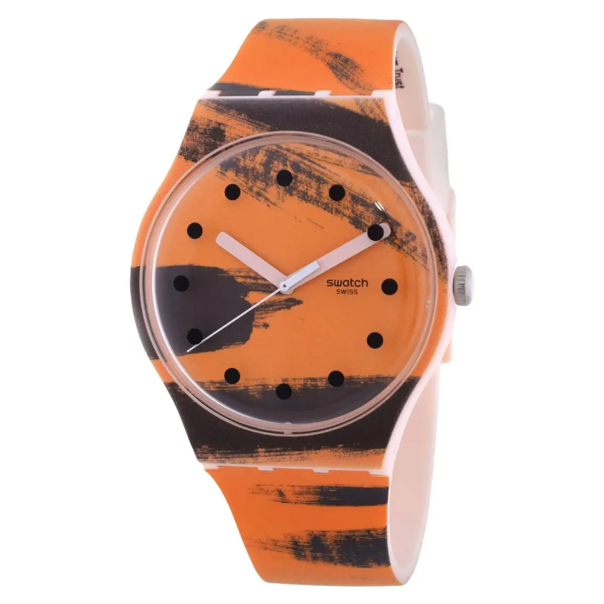 Barns-graham`s Orange and Red On Pink Quartz Watch SUOZ362 by Swatch