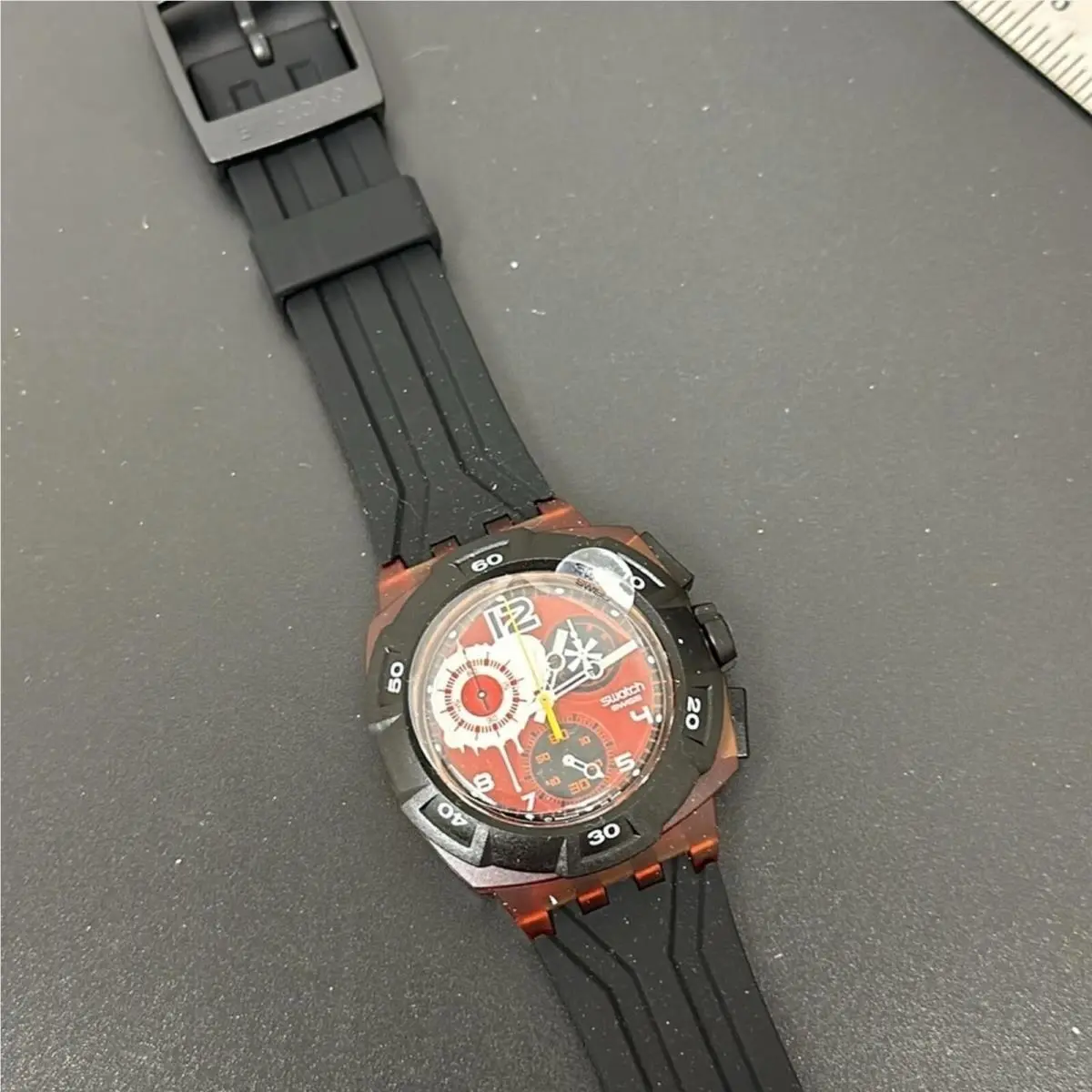 Nip Swatch SUKR100J Chrono Reddish -2008 Runs Well