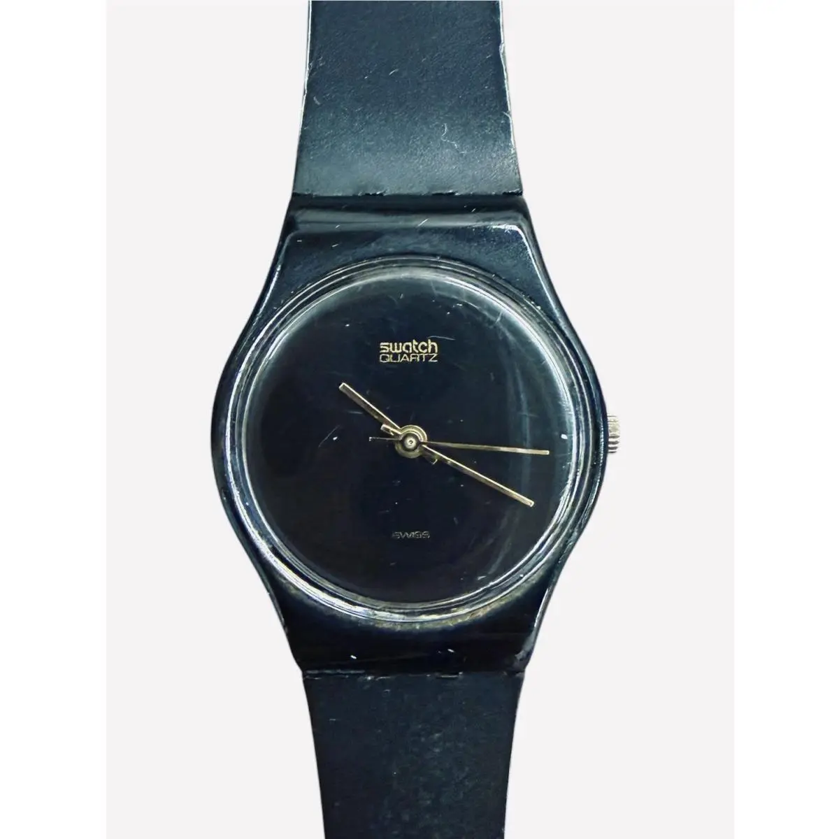 Swatch Watch Black Magic GB101 1983 Ladies 26mm Rare Swiss Made Quartz Inaugural