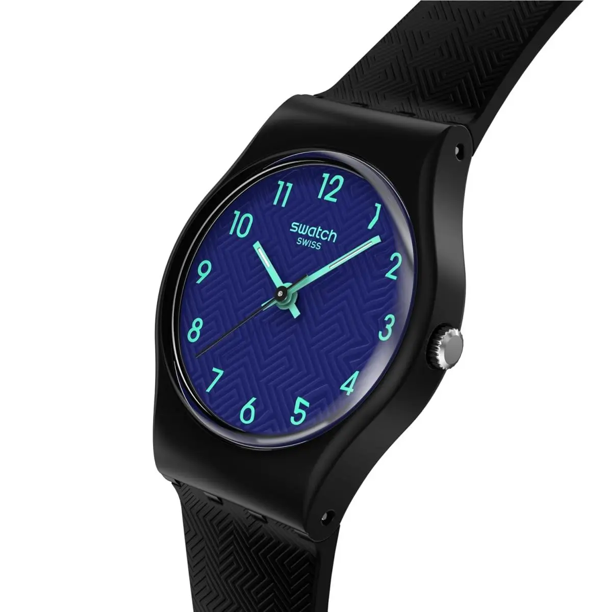 Swatch Womens Casual Watch Black Polymer Quartz Grace in Time