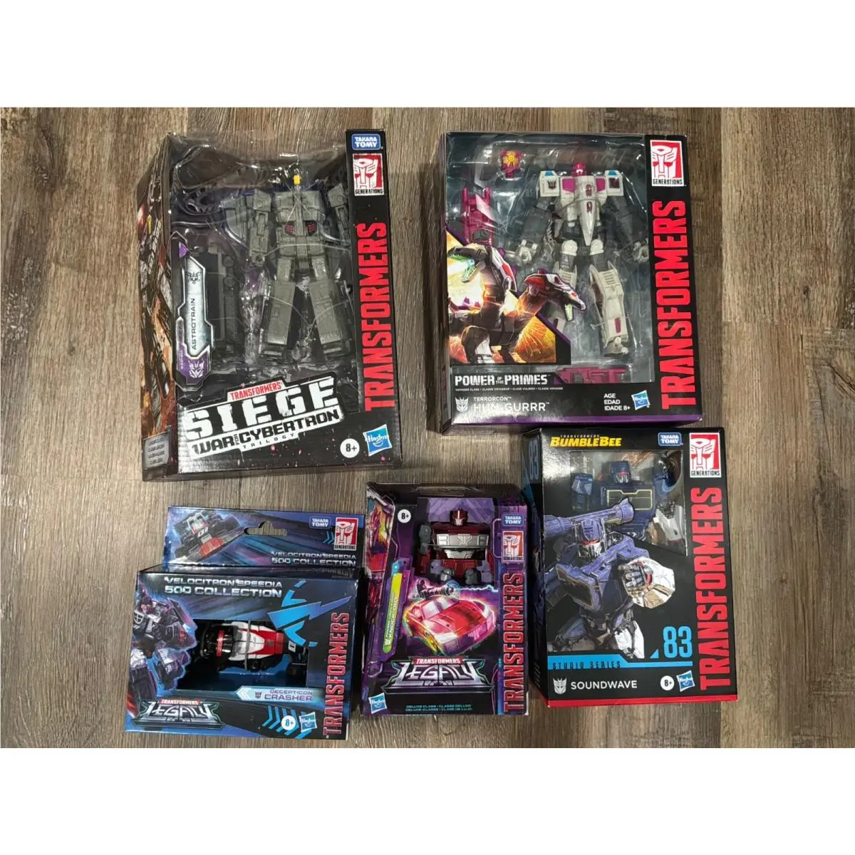 Transformers Decepticons 5 Piece Set - Soundwave Astrotrain Hun-gurrr