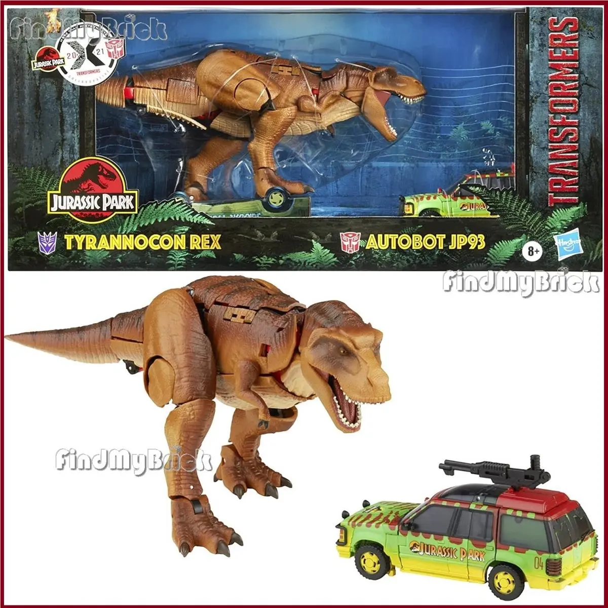 Hasbro Mash-up Tyrannocon Rex & Autobot JP93 Transformers Jurassic Park Mash-up Tyrannocon Rex Autobot JP93