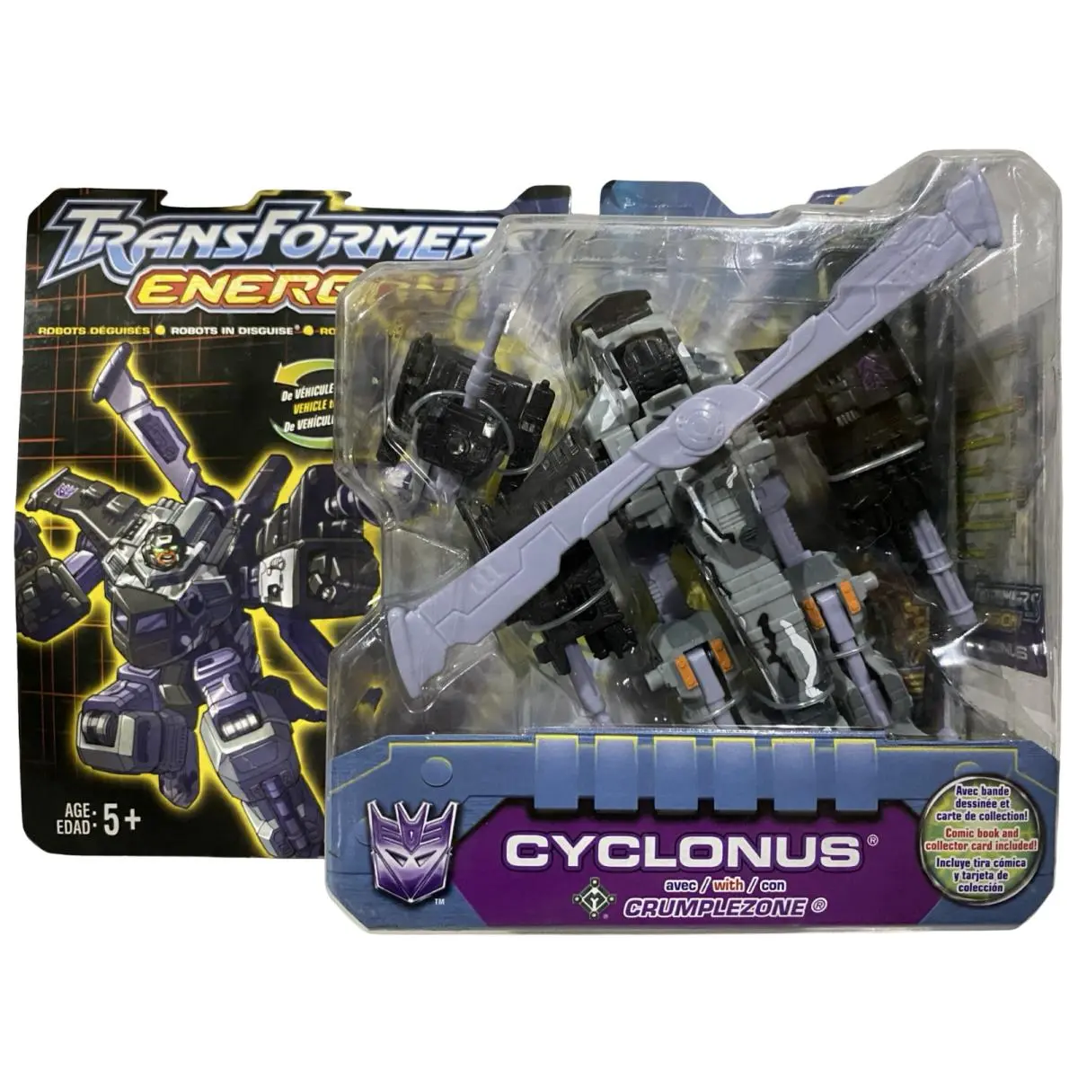 Transformers Energon Cyclonus Action Figure w Crumplezone 2004 KB Toys Excl
