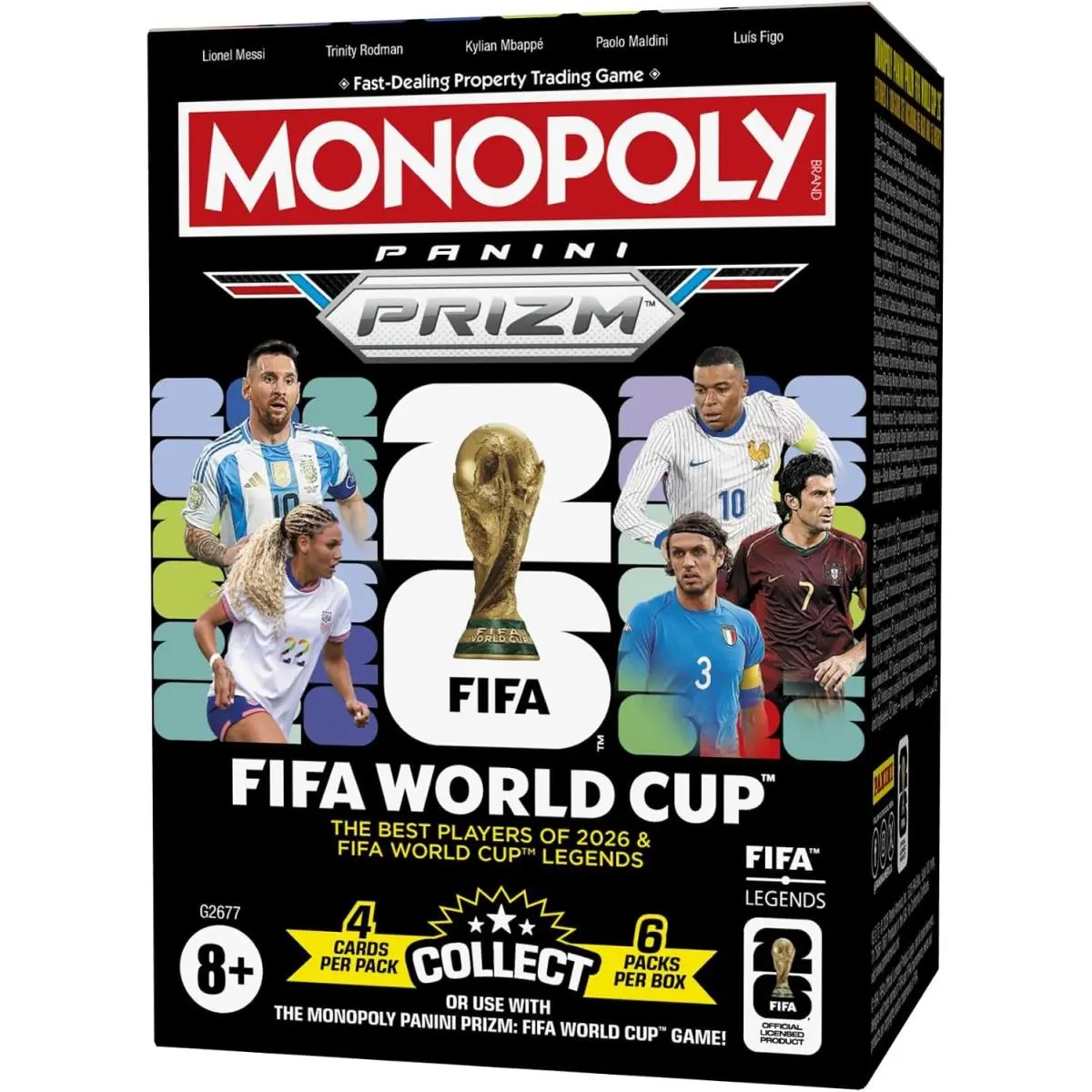 Monopoly Panini Prizm: Fifa World Cup Trading Cards Booster Box For Soccer Fans