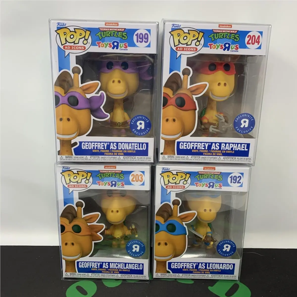Funko Pop Toys R Us Geoffrey As Tmnt Exclusive Complete Set Not Available IN Usa