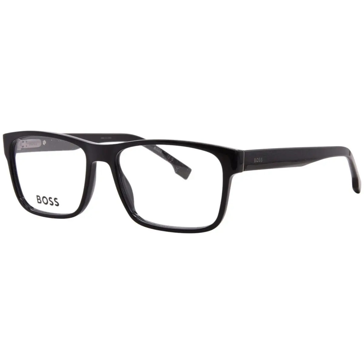 Hugo Boss 1762 807 Eyeglasses Men`s Black Full Rim Rectangle Shape 58mm