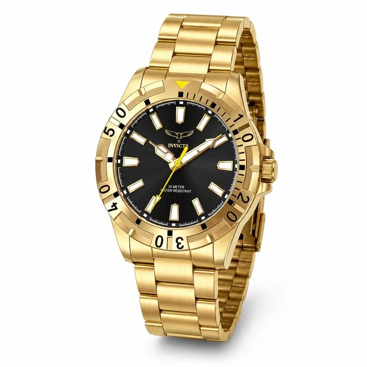 Invicta Specialty I 69032 Men’s 42mm Gold Tone Black Dial Quartz Watch Box