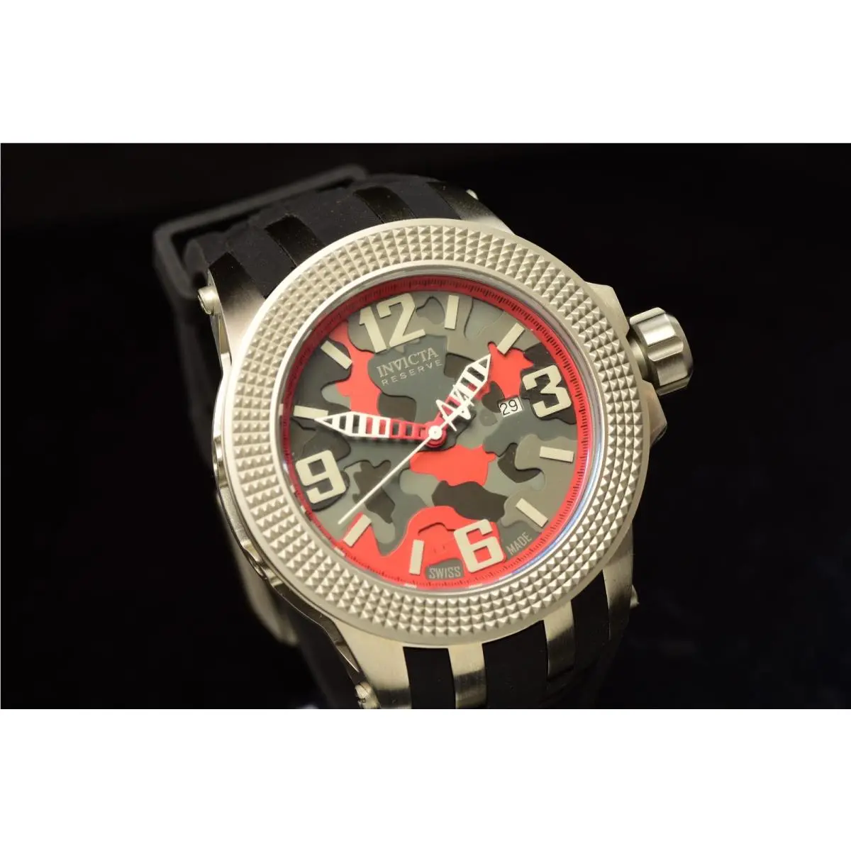 Invicta Men`s 12477 Subaqua Analog Swiss Made Camouflage Dial Quartz Black Watch