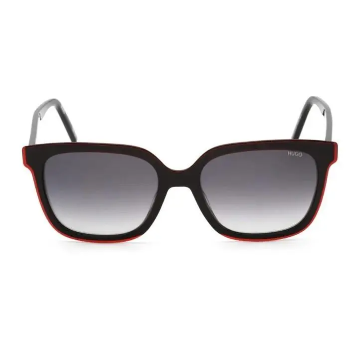Hugo Boss Men`s Rectangle Sunglasses HG 1051/S 01T 90 Black/red w/ Case Cloth