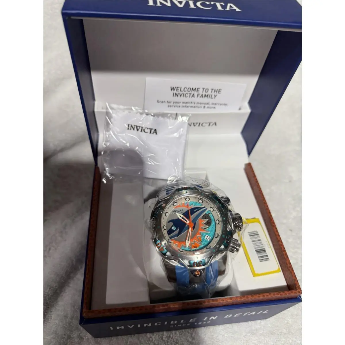 Invicta Miami Dolphins Nfl 52mm Venom Swiss Quartz Chrono Watch 33058