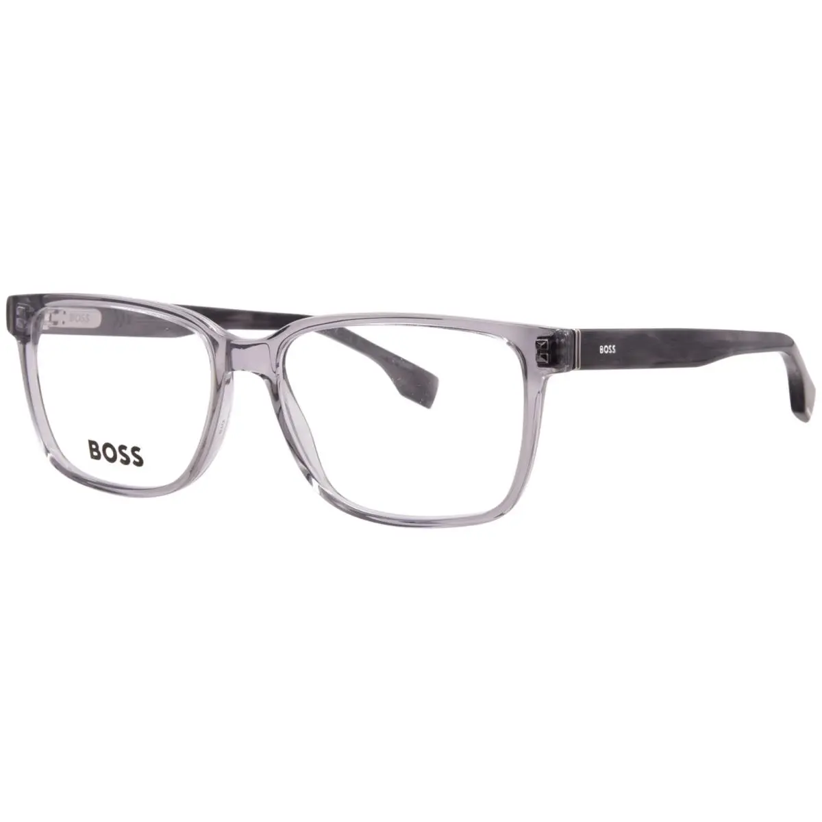 Hugo Boss 1517 2W8 Eyeglasses Men`s Grey Horn Full Rim Rectangle Shape 57mm
