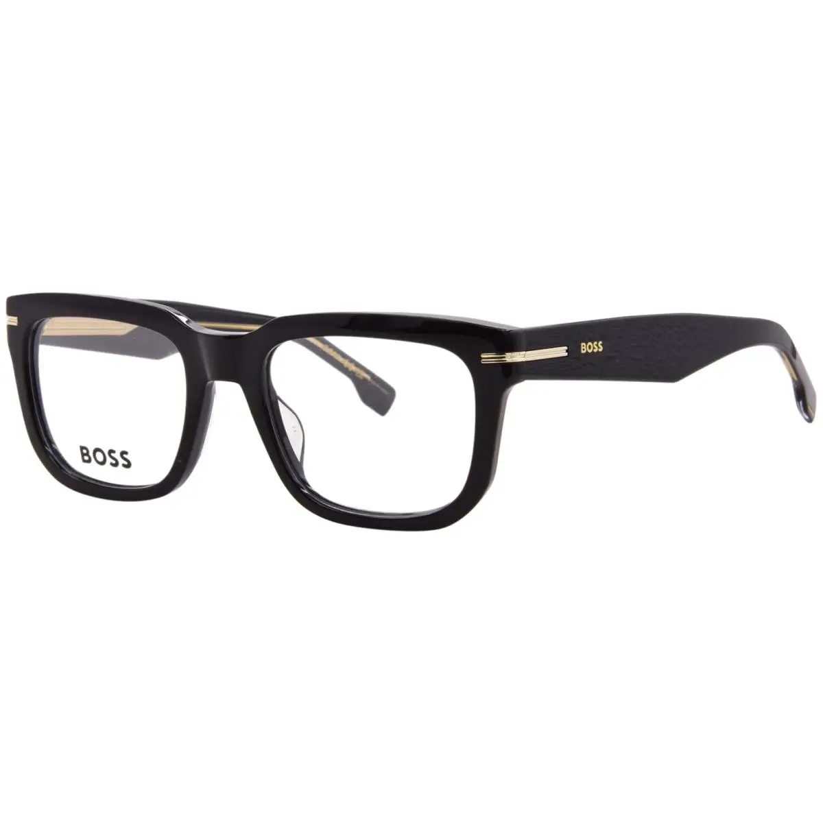 Hugo Boss 1746/G 807 Eyeglasses Men`s Black Full Rim Rectangle Shape 53mm