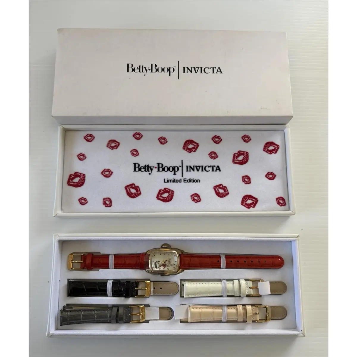 Betty Boop Invicta Limited Edition Women’s Watch Set w/ 4 Interchangeable Bands