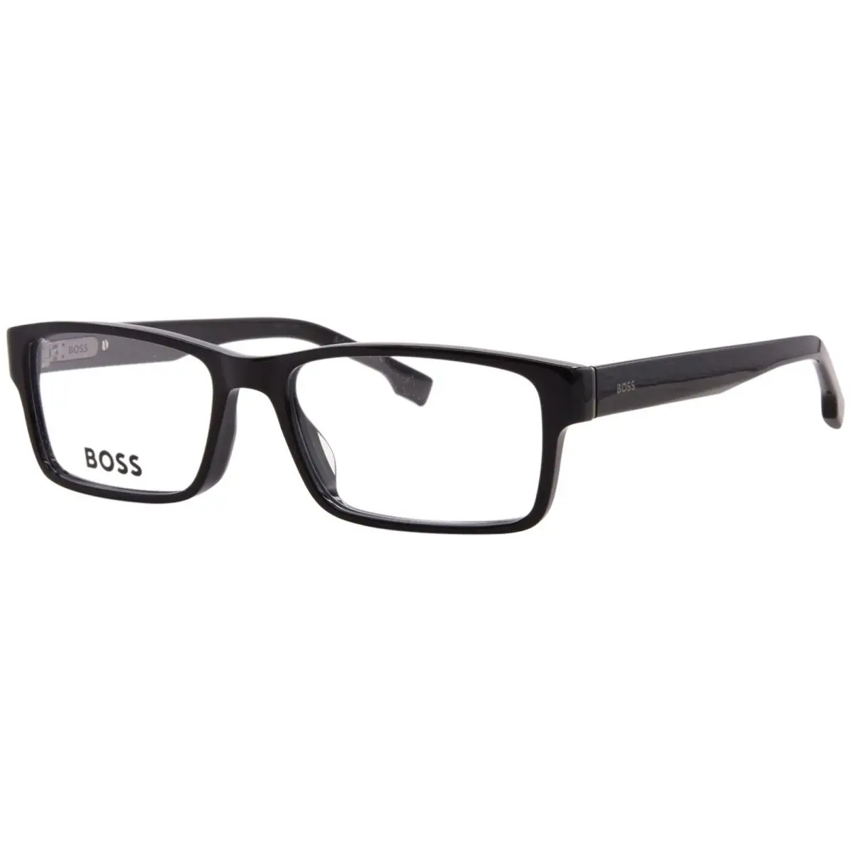 Hugo Boss 1763/G 807 Eyeglasses Men`s Black Full Rim Rectangle Shape 56mm