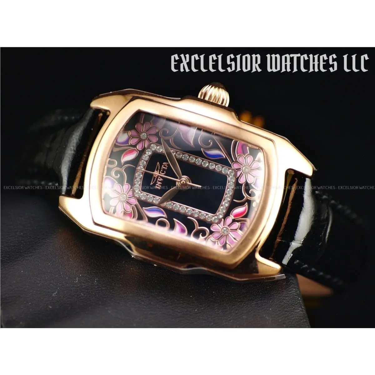Invicta Women`s Lupah Rose Gold Dial 29mm Special Edition Floral Watch 23221