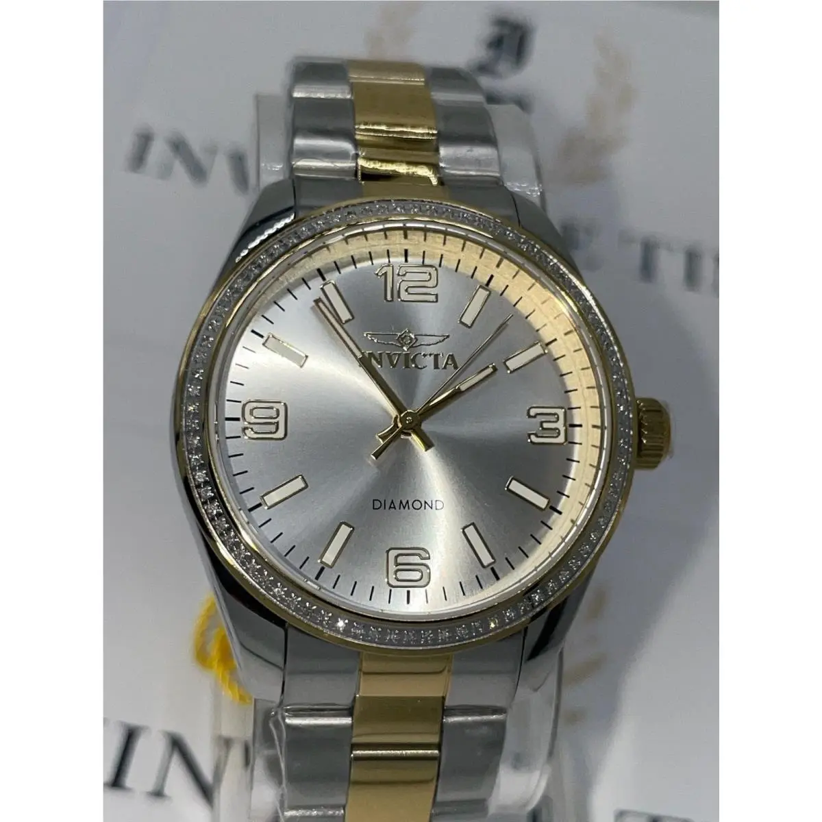 Invicta Elite Diamond 0.28 Carat Diamond Women`s Watch - 36mm Gold Steel 48739