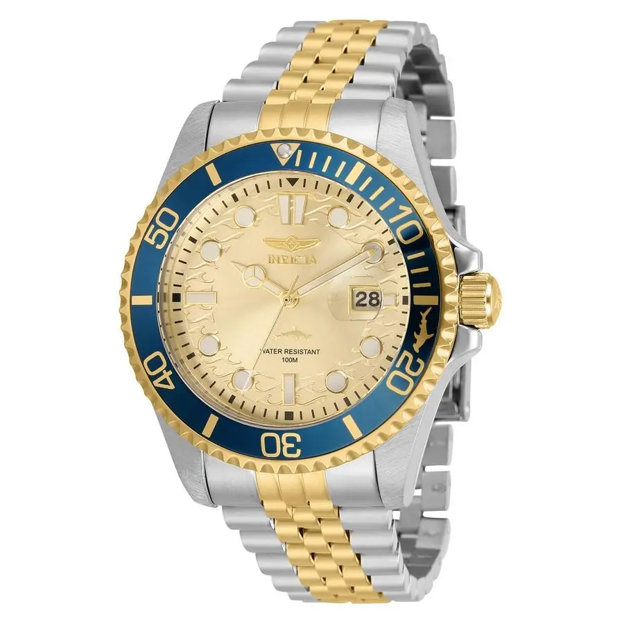 Invicta Pro Diver Quartz Champagne Dial Two-tone Men`s Watch 30617